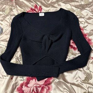Abercrombie & Fitch Black Ribbed Sweater